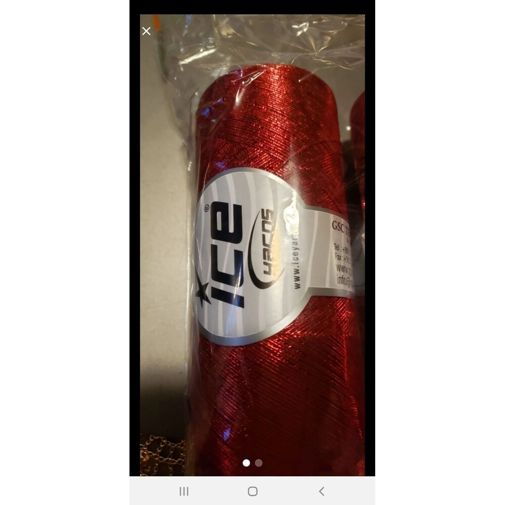 X1 red Metallic cotton 200 grams New